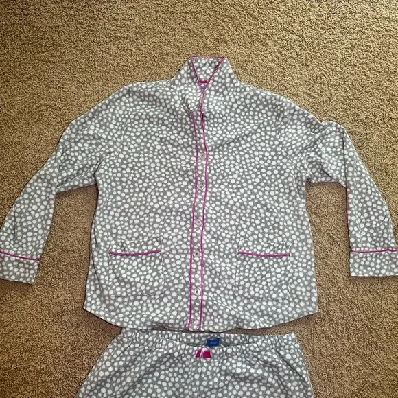 Simply Vera Vera Wang Polka Dot Pajama Set with Pink Accents - Picture 5 of 8